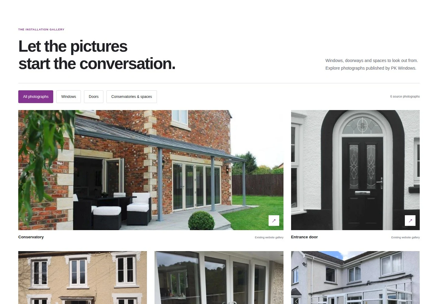 Further content and customer journey in the Quiet Coast pk windows concept