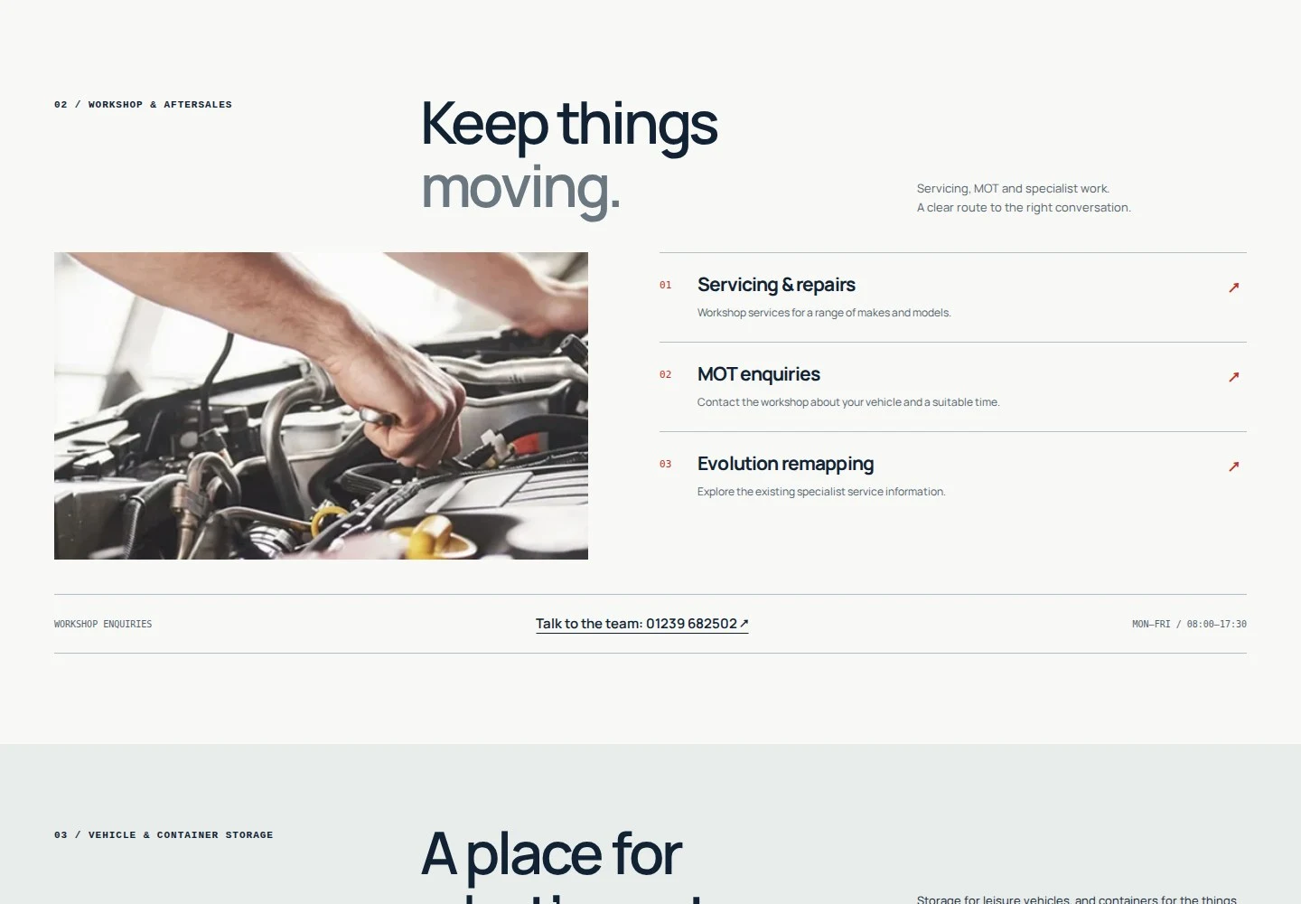 Further content and customer journey in the Quiet Coast robert davies motors concept